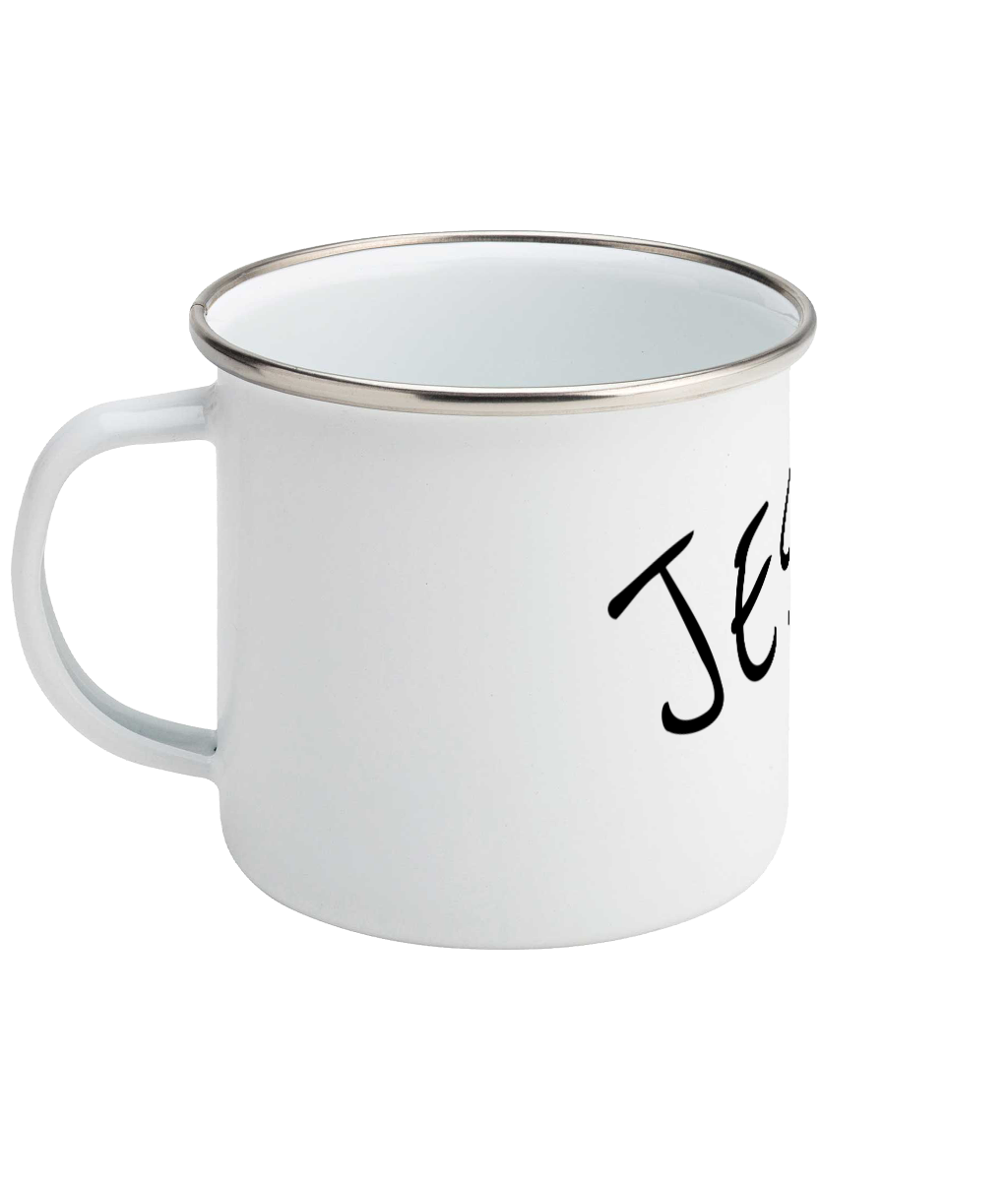 Enamel Camping Mug JESUS and CAMPING