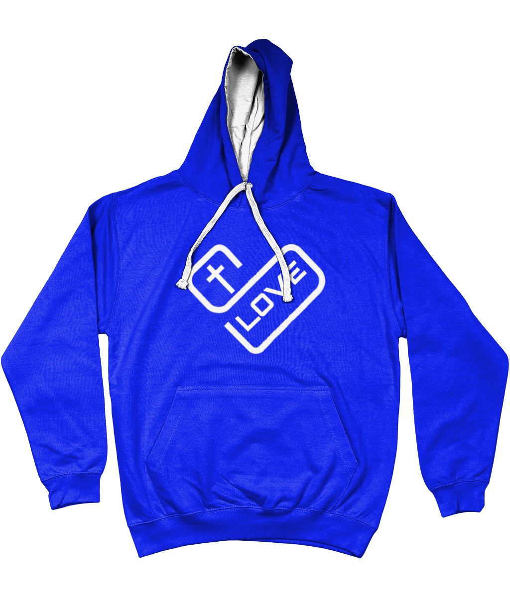Love Heart Printed Hoodie