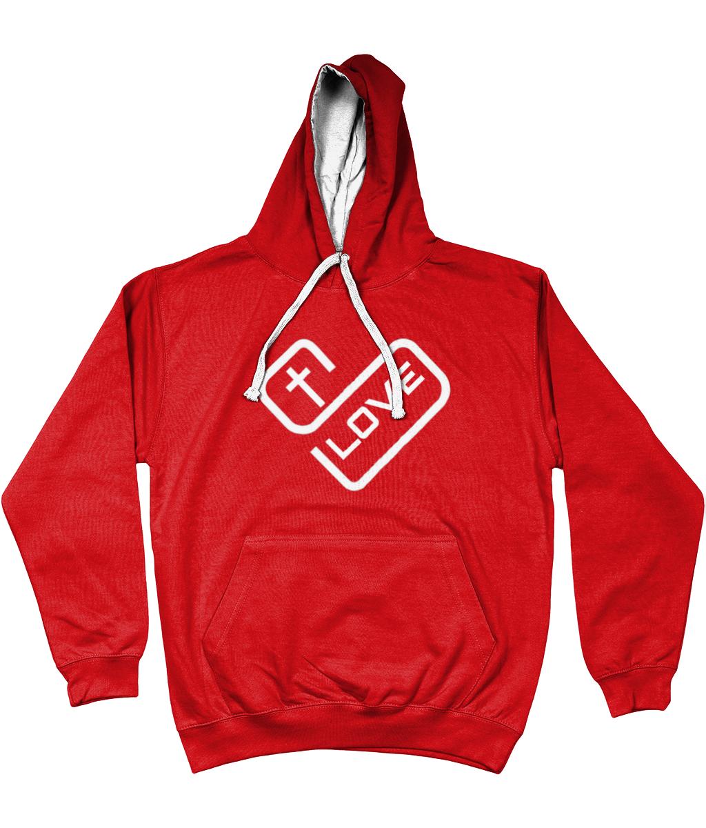 Love Heart Printed Hoodie