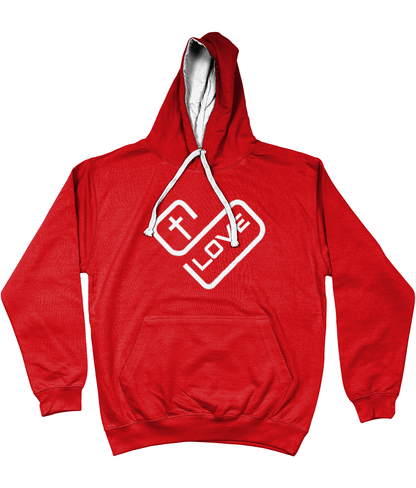 Love Heart Printed Hoodie