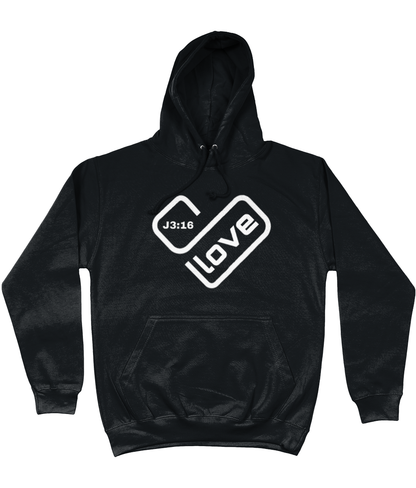 Love heart J3:16 Printed Hoodie