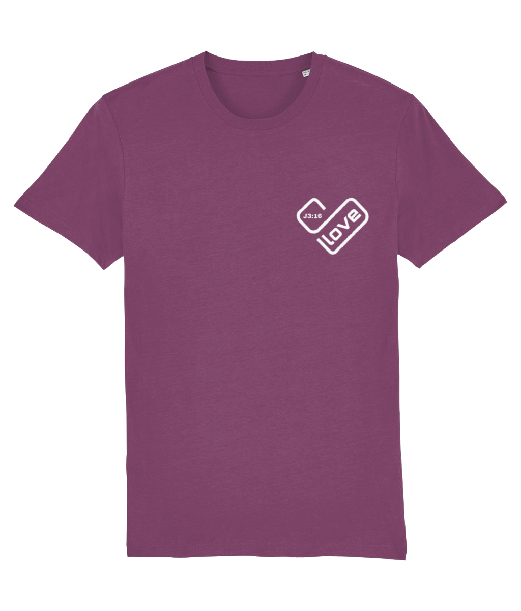 Love heart J3:16 Printed T-Shirt