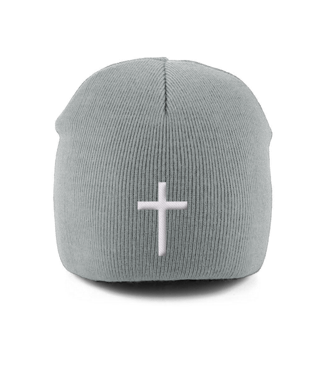Pull-On Beanie Embroidered cross