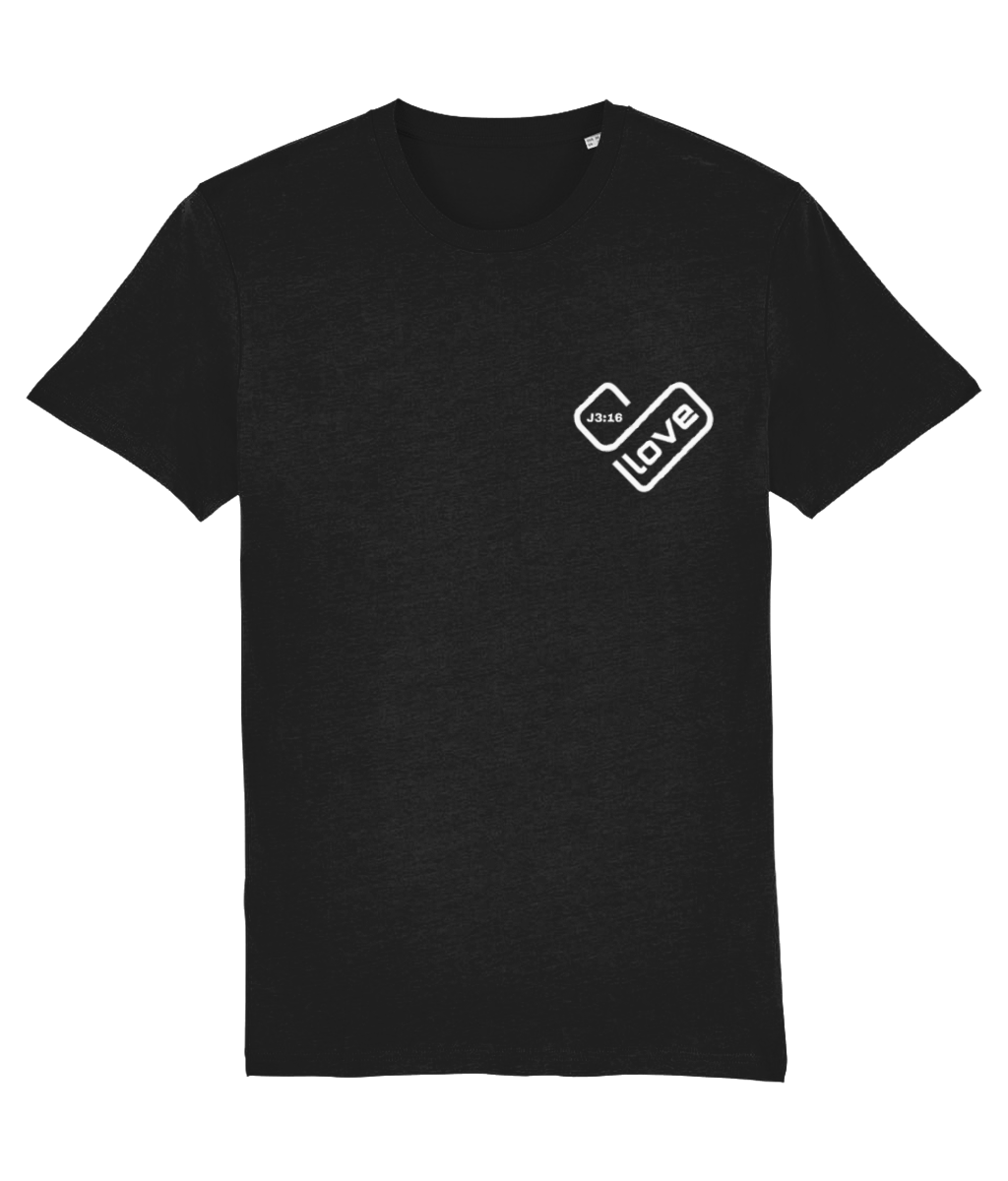 Love heart J3:16 Printed T-Shirt