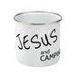 Enamel Camping Mug JESUS and CAMPING