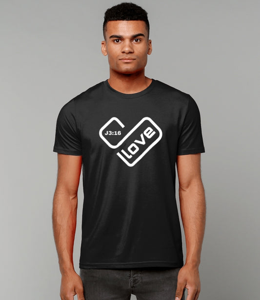 Love heart J3:15 Printed T-Shirt