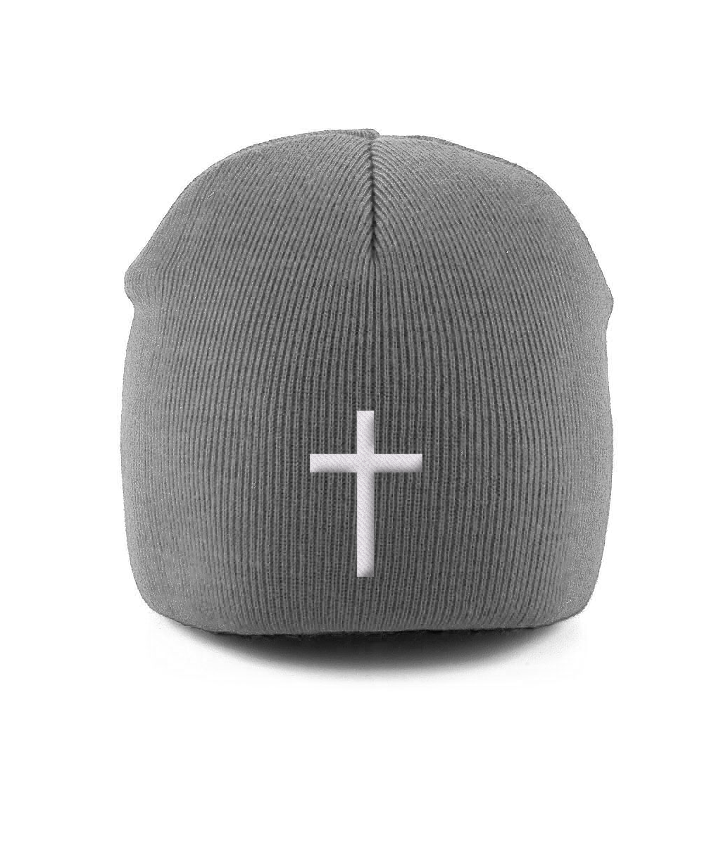 Pull-On Beanie Embroidered cross