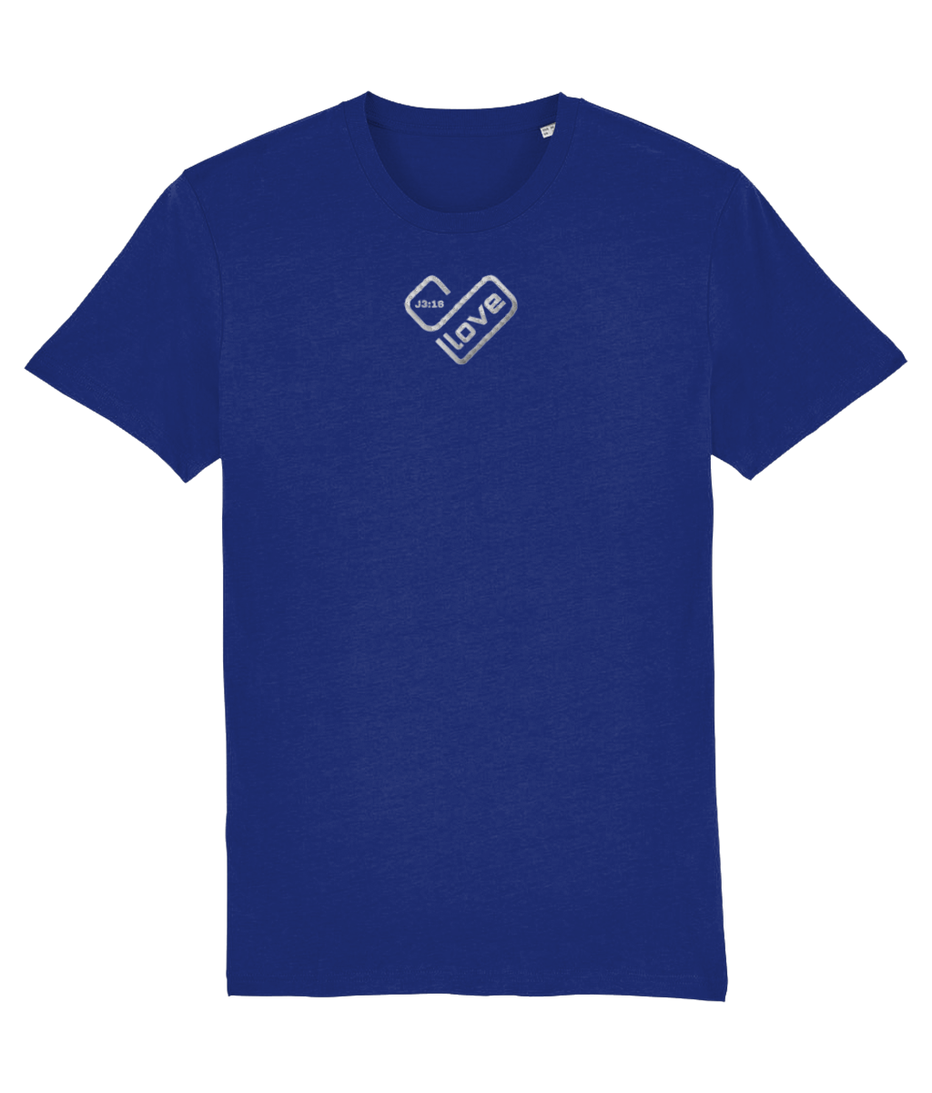Embroidered J3:16 heart
