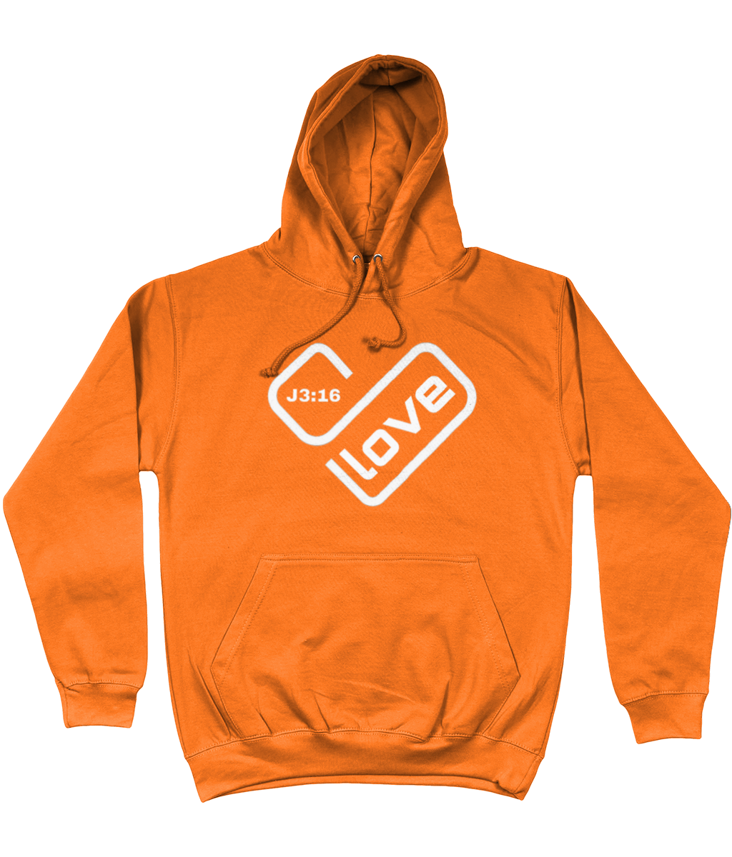 Love heart J3:16 Printed Hoodie
