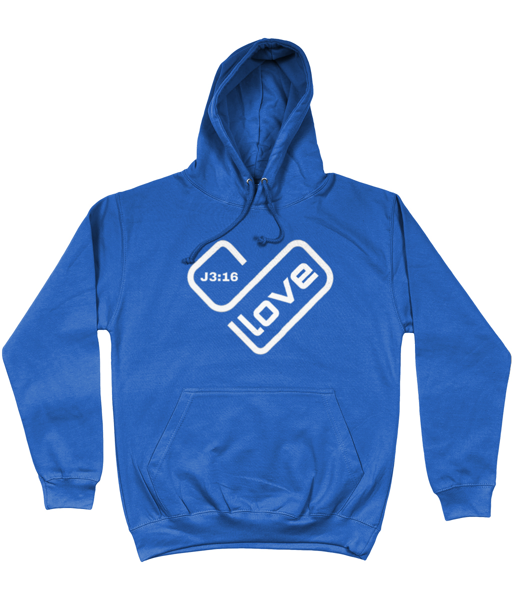 Love heart J3:16 Printed Hoodie