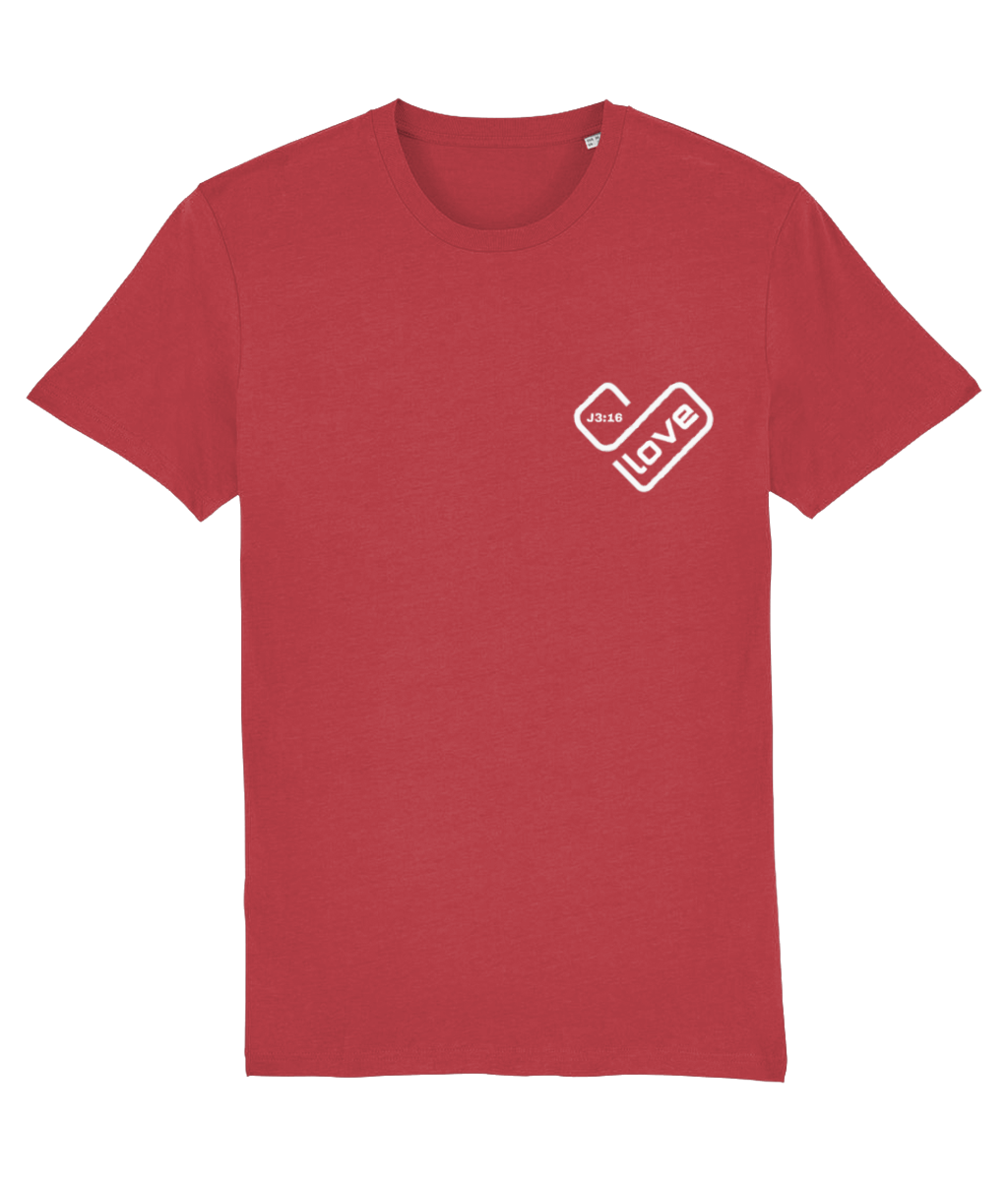 Love heart J3:16 Printed T-Shirt